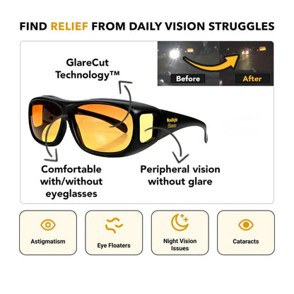 HEADLIGHT GLASSES ™ WITH GLARECUT TECHNOLOGY